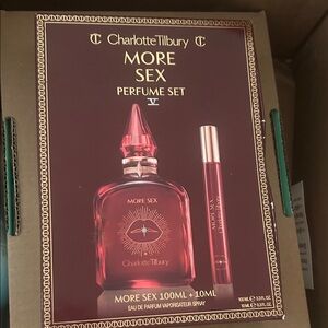 Charlotte Tilbury More Sex Perfume Set - Burgundy and Gold